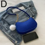 Mini Women Shoulder Bags Fashion Felt Women's Bag Design Advanced Underarm Handbags Mini Saddle Bag - Image 11