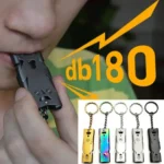 Double Pipe Whistle Pendant Keychain High Decibel Portable Outdoor Survival Emergency Camping Tool Multifunction 1PC - Image 2