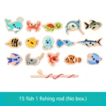 Montessori Magnetic Fishing Toy Ages 3-12 Wooden Marine Game - Image 11