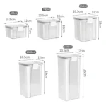 Sealed Jars Kitchen Grain Storage Organizer Large Tank Plastic Moisture-proof Storage Box Household Seasoning Jars Set - Image 8