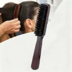 Brown Pointed-Tail Bristle Comb - Unisex, Smooth & Anti-Static, No Tangles No Hair Damage, Home Use - Image 6