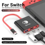3 In 1 USB C HUB Type C to HDMI 4K with PD 100W Fast Charging USB 3.0 Docking Station for Switch MacBook Laptop Computer Phone - Image 7