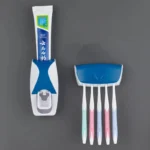 1 set of easy-to-use toothbrush holder with automatic toothpaste dispenser, wall mounted toothbrush storage rack, and bathroom - Image 11
