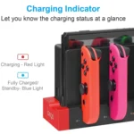 IPEGA PG-9186 Joycon Charging Dock Station for Switch&OLED - Charges Up To 4 Controllers, Compatible with Switch and OLED Model - Image 2