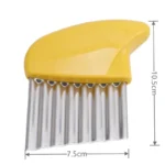Stainless Steel Crinkle Cutter 2-in-1 Wavy Vegetable Slicer - Image 9