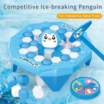 penguin ice breaking game mini desktop toy
