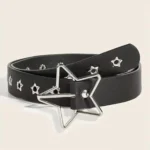 Punk style star buckle decorative belt with multiple holes, small star shaped eyes, multifunctional belt, suitable for fashionab - Image 5