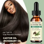 Mix Castor Oil and Rosemary Oil for Hair Growth Enhances hair thickness and Shine, Reduce Hair Loss and Split Ends Hair Care Oil - Image 6