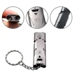 Double Pipe Whistle Pendant Keychain High Decibel Portable Outdoor Survival Emergency Camping Tool Multifunction 1PC - Image 4