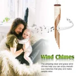 1piece 12 Tubes Aluminum Alloy Wind Chimes with Hook Gold/silver Bells for Outside Home Wedding Party Memorial Decoration Gifts - Image 3