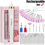 YIKOOLIN Portable Nail File Care Electric Nail Drill with 4 Speeds Cuticle Trimmer Battery Operated Manicure and Pedicure Tools - Image 14