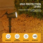 9 LED Solar Spot Lights IP65 Waterproof Outdoor RGB Solar Landscape Lights Brightness Adjustable for Garden Yard Palm Trees - Image 2