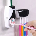 1 set of easy-to-use toothbrush holder with automatic toothpaste dispenser, wall mounted toothbrush storage rack, and bathroom - Image 9