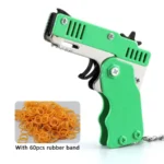 Rubber Band Launcher Toy with 60PCS Bands & Keychain - Image 10