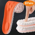 1/2/4pairs Latex Sport Insoles Soft High Elasticity Shoe Pads Orthotic Breathable Shock Absorption Cushion Arch Support Insole - Image 12