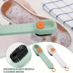 1pc Multi-function automatic spot shoe brush soft hair hand pressure hanging hole suitable for clothing carpet plastic handles - Image 6