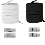 New Without Ties Elastic Laces No Tie Shoe Laces Press Lock Shoelaces Sneaker Kids Adult 8MM Widened Flat Shoelace for Shoes - Image 29