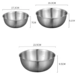 Stainless Steel Mixing Bowls 1-3PCS with Measurement Scale - Image 15