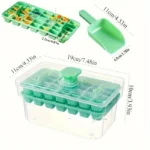 Ice Cube Tray with Lid 68 Cubes Easy Press Release Box - Image 6