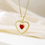 Elegant Style Heart shaped Pendant Necklace Hollow Design Mother's Day Gift Party Suitable for Best Friends Without Box - Image 7