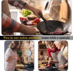 Grip & Flip Spatula 2-in-1 Non-Stick Nylon Tongs - Image 6