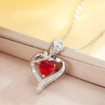 Elegant Style Heart shaped Pendant Necklace Hollow Design Mother's Day Gift Party Suitable for Best Friends Without Box - Image 5