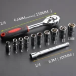 12 Pcs Set Wrench Socket Set Motorcycle Bicycle Repairing Tool Hardware Car Boat Auto Repair Tools Bike Multitool Bike Tool Kit - Image 4