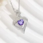 Elegant Style Heart shaped Pendant Necklace Hollow Design Mother's Day Gift Party Suitable for Best Friends Without Box - Image 12