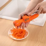 Stainless Steel Julienne Peeler 2-in-1 Vegetable Grater & Slicer - Image 4