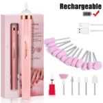 YIKOOLIN Portable Nail File Care Electric Nail Drill with 4 Speeds Cuticle Trimmer Battery Operated Manicure and Pedicure Tools - Image 12
