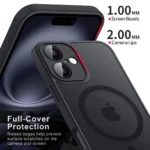 Luxury Magnetic Matte Translucent Armor Shockproof Case For iPhone 11 12 13 14 15 16 For Magsafe Wireless Charge Cover - Image 3
