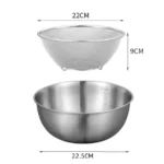 Stainless Steel Mixing Bowls 1-3PCS with Measurement Scale - Image 8