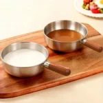 Stainless Steel Milk Pot 1PC with Heat-Resistant Wooden Handle - Image 3