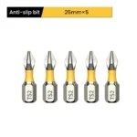 5PCS Upgraded High Hardness And Strong Magnetic Bit 25/50/65/70/90/150mm Non-slip Cross High Hardness Electric Hand Drill Screw - Image 12