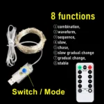 20m/10m 8 Function Remote Control LED Fairy Lights USB String Lights Christmas Garland New Year Wedding Party Garden Decoration - Image 5