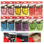 3-60pcs Car Air Freshener Natural Scented Tea Paper Auto Hanging Vanilla Perfume Fragrance Leaf Shape Car Accessories Interior - Image 5