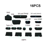16Pcs/set Universal Anti Dustproof Notebook Port Plug Silicone Protector USB Elastic Laptop Computer Cover Stopper - Image 3