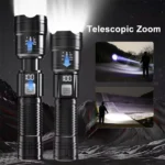 6000000LM LED Flashlight Rechargeable High Power Military Tactical Flashlight Telescopic Zoom Torch Lamp Outdoor Camping Lantern - Image 3