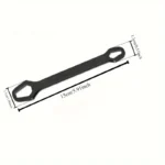 1pc Universal Double Ended Wrench, Self-Tightening 3-17mm Screw Nuts Repair Wrench, Double-Headed Ratchet Spanner, Adjustable - Image 3