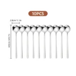 Stainless Steel Coffee Spoons 10PCS Dessert & Teaspoon Set - Image 6