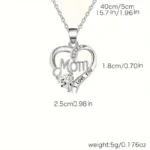 Elegant Style Heart shaped Pendant Necklace Hollow Design Mother's Day Gift Party Suitable for Best Friends Without Box - Image 2