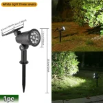 9 LED Solar Spot Lights IP65 Waterproof Outdoor RGB Solar Landscape Lights Brightness Adjustable for Garden Yard Palm Trees - Image 11