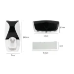 1 set of easy-to-use toothbrush holder with automatic toothpaste dispenser, wall mounted toothbrush storage rack, and bathroom - Image 3